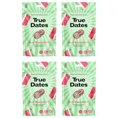 True Dates Daktyle o smaku Arbuza Watermelon zestaw 4 x 100 g