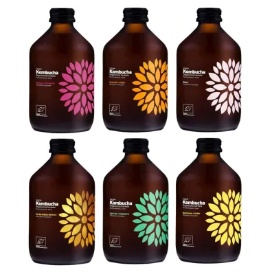 Vigo Yoko Kombucha bezglutenowa - mix smak�w Zestaw 6 x 330 ml Bio