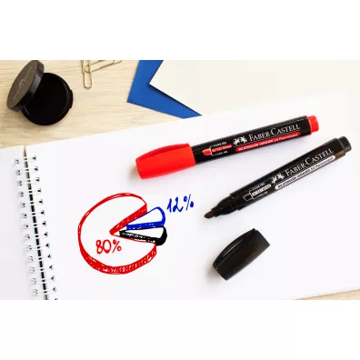 Faber-Castell Marker permanentny �ci�ta-ko�c. nieb. 54