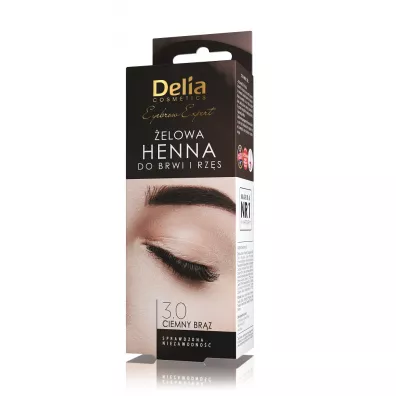 Delia Eyebrow Expert �elowa henna do brwi i rz�s 3.0 Ciemny Br�z 15 ml