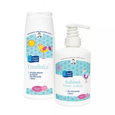 Skarb Matki zestaw emolient�w dla niemowl�t i dzieci Balbinek 250ml + Emulinka 250ml 500 ml
