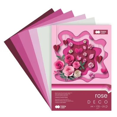 BLOK KREAT A4/20K 170G DECO ROSE HAPPY COLOR