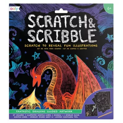 Zdrapywanki Scratch & Scribble Fantastyczne smoki Ooly