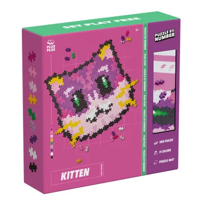 Puzzle By Numbers 500 el. Kot Plus-Plus