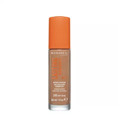 Rimmel Lasting Radiance Anti-Pollution Foundation podk�ad roz�wietlaj�cy 200 Soft Beige 30 ml