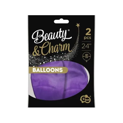 Godan Balony Beauty&Charm platynowe j. fioletowe 61