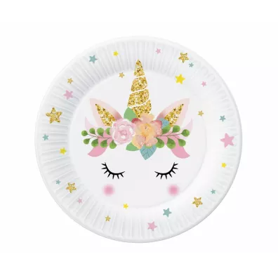 Godan Talerzyki papierowe Jednoro�ec 18cm 6 szt.