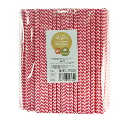Arpex S�omki papierowe shake r�owe 8mm 144 szt.