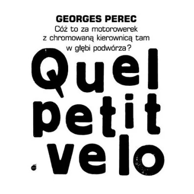 C� to za motorowerek z chromowan� kierownic� tam w g��bi podw�rza? - Perec Georges