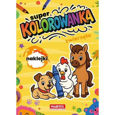 Super kolorowanka. Zwierz�ta z naklejkami - Natasza Korpik