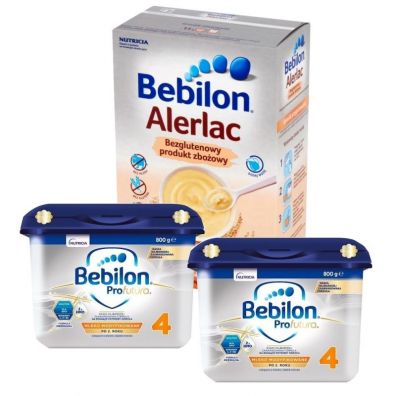 Bebilon Profutura 4 Mleko modyfikowane po 2. roku + Alerlac Bezglutenowy produkt zboowy po 4 miesicu Zestaw 2 x 800 g + 400 g