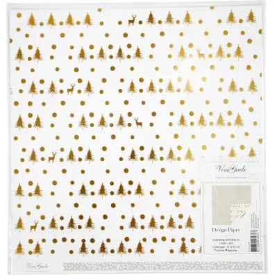 Happy Color Papier ozdobny Deer and dots 30,5x30,5cm, 180g, 3 arkusze