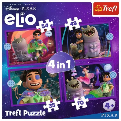 Puzzle 4w1 - Pozaziemskie misje Elio (35+48+54+70 el.) Trefl