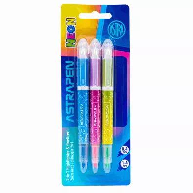 Zakre�lacz i cienkopis 2w1 Astrapen neon 3 kolory