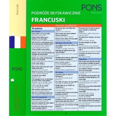 B�yskawicznie podr�e francuski PONS
