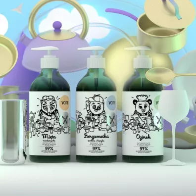 Yope Naturalny pyn do mycia naczy Mita i Mandarynka 750 ml