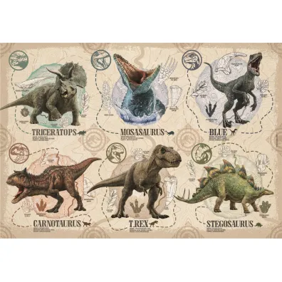 Puzzle 104 el. SuperColor. Jurassic World Clementoni