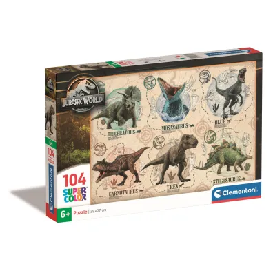 Puzzle 104 el. SuperColor. Jurassic World Clementoni