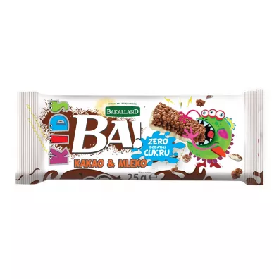 Bakalland Ba! Baton KIDS! Kakao i Mleko 25 g