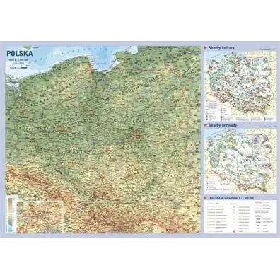 Mapa Polski. Plansza edukacyjna na �cian� i biurko