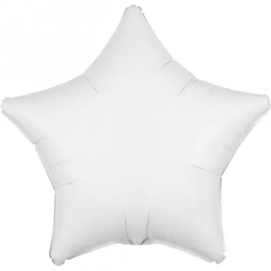 Amscan Balon foliowy metalik bia�y gwiazda 48cm