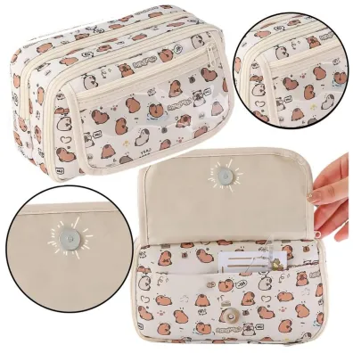LeanToys Pi�rnik przybornik kapibary bia�y 21cm