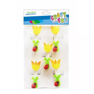 Craft with Fun Drewniane spinacze Kwiatuszki 5 szt.