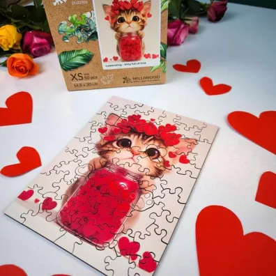 Puzzle drewniane 50 el. Kotek pe�en mi�o�ci Alexander
