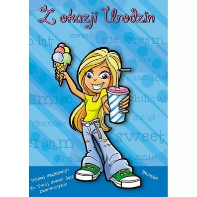 Stamp Karnet Young B6 + koperta wz�r nr 008 Urodziny