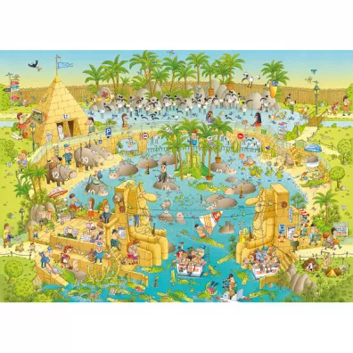 Puzzle 1000 el. Funky Zoo. Zoo pod piramidami Heye