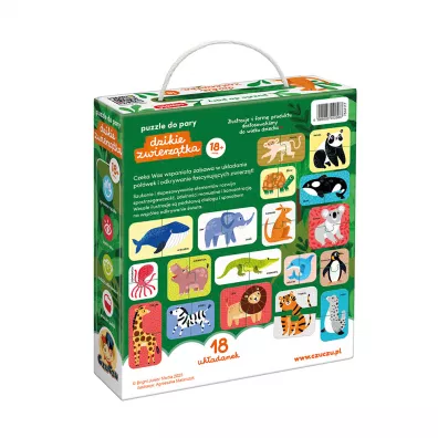 CzuCzu Puzzle do pary Dzikie zwierztka 18m+ Bright Junior Media