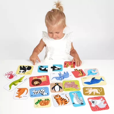 CzuCzu Puzzle do pary Dzikie zwierztka 18m+ Bright Junior Media