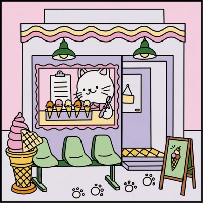 S�odkie sklepiki. Sweet & cozy coloring