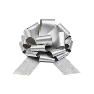 PartyDeco Kokarda dekoracyjna DIY srebrny 30cm