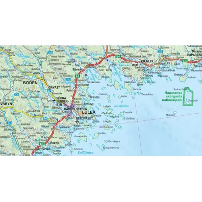 Sweden road map 1:1 000 000 laminat 2024