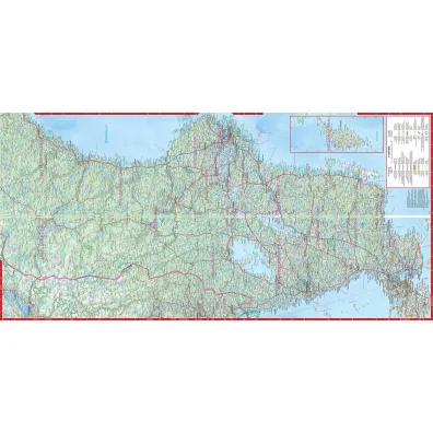 Sweden road map 1:1 000 000 laminat 2024