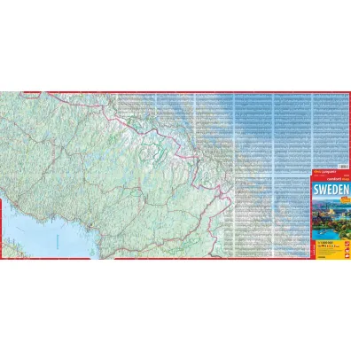 Sweden road map 1:1 000 000 laminat 2024