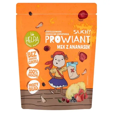 Helpa Suchy Prowiant Truskawki, ananas, porzeczka winie liofilizowane 20 g