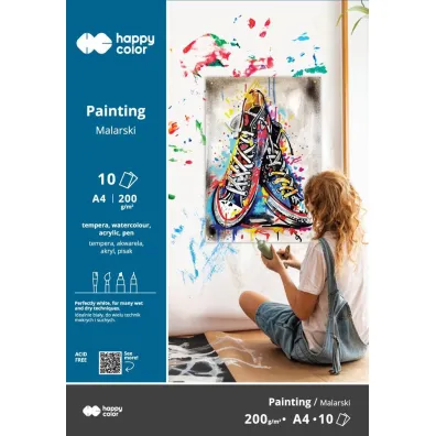 Happy Color Blok malarski A4/10K 200g - M�ody Artysta