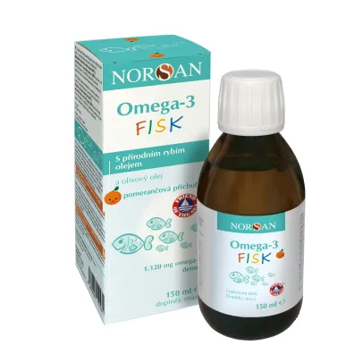 Norsan Omega-3 FISK Naturalny olej omega-3 dla dzieci Suplement diety 150 ml
