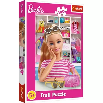 Puzzle 100 el. Poznaj Barbie Trefl