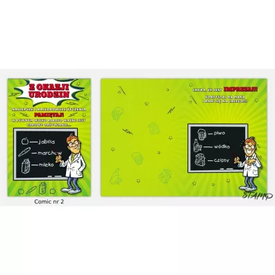 Stamp Karnet Comic B6 + koperta wz�r nr 02 Urodziny