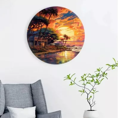 Twoje Hobby Malowanie po numerach okr�g�e - Dom nad oceanem 40cm
