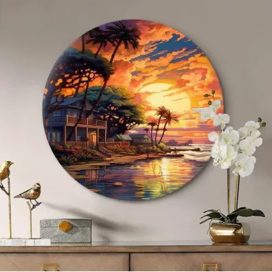 Twoje Hobby Malowanie po numerach okr�g�e - Dom nad oceanem 40cm