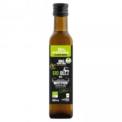 Big Nature Olej dla mczyzn toczony na zimno - suplement diety 250 ml Bio