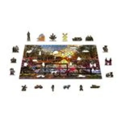 Puzzle drewniane 600 el. z figurkami. Rowery w Amsterdamie XL Wooden.City