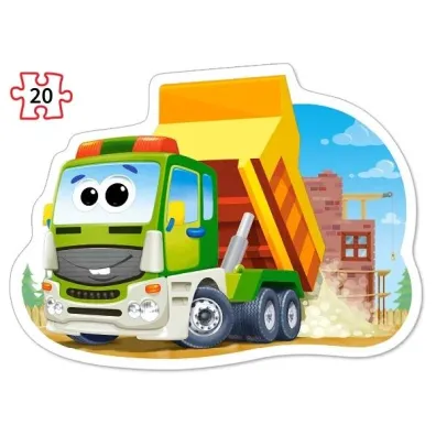 Puzzle maxi 4w1 - Pojazdy budowlane (8+12+15+20 el.) Castorland
