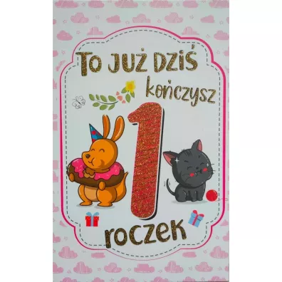 Yeku Karnet Roczek dziewczynka 2K-066