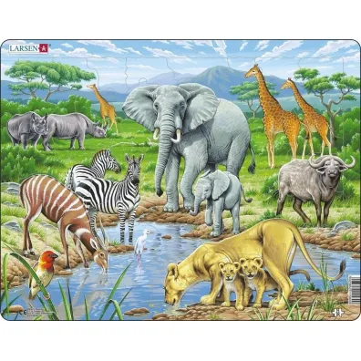 Puzzle 65 el. Wodop�j na afryka�skiej sawannie Larsen