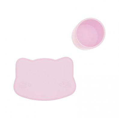 We Might Be Tiny Zamykany silikonowy pojemnik Kotek - powder pink